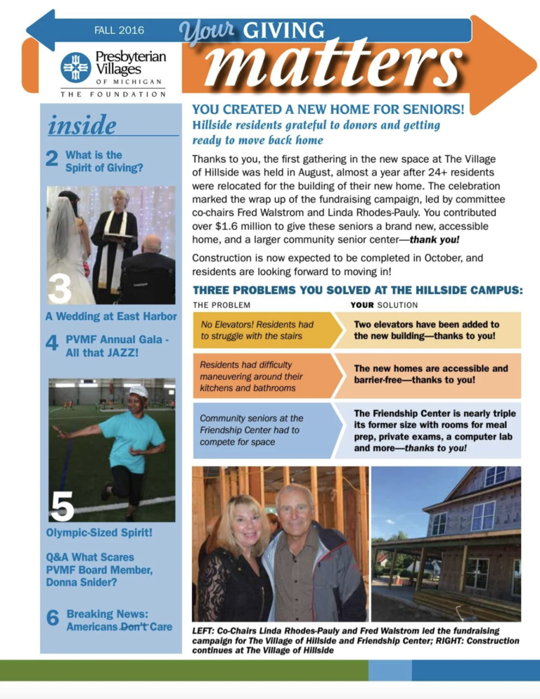 Your Giving Matters – Fall 2016