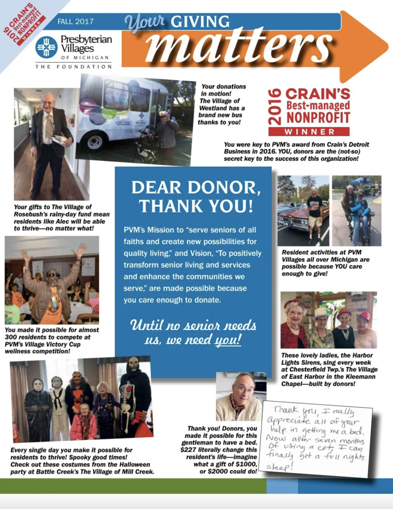 Your Giving Matters – Fall 2017