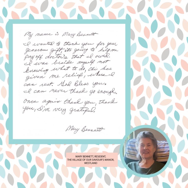 A Resident’s Heartfelt Thanks for Your Help With Medical Expenses