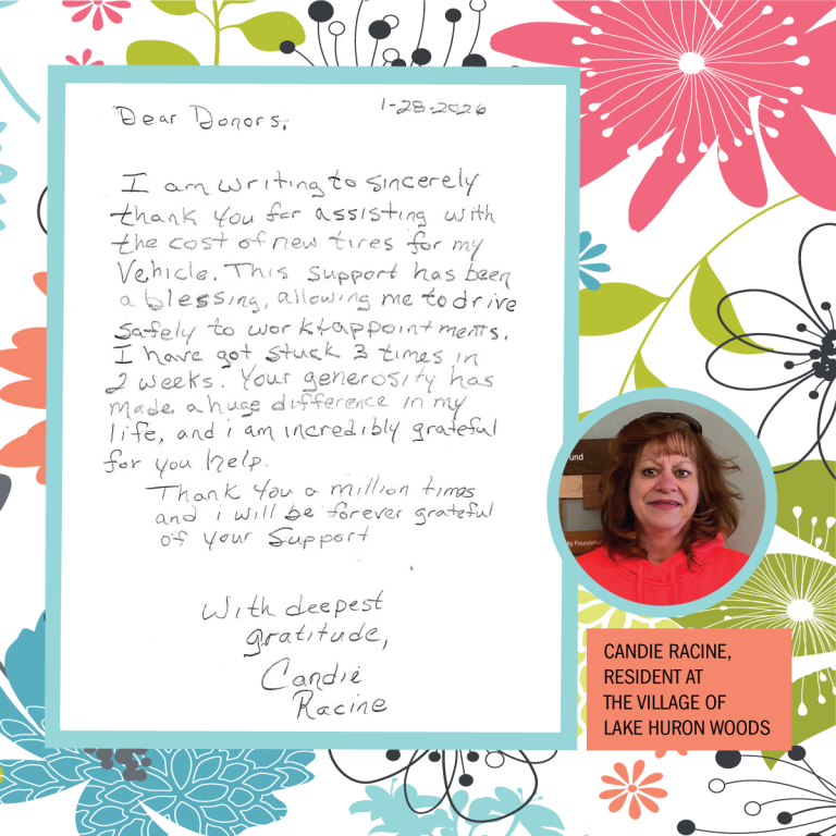 Your generous spirit made  a lasting difference in  Candie’s life.